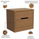 Ver imagem 3 de Mesa de Cabeceira 2 Gavetas 54 Cm S822 Canela Kappesberg