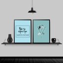 Ver imagem 1 de Kit 2 Quadros Você É Incrível 24x18cm - com vidro:Madeira preta