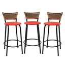 Ver imagem 1 de Kit 3 Bancos para Bancada Cozinha Gourmet Junco Cappuccino Balcão Ilha Banqueta 60cm Itagold