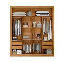 Ver imagem 4 de Guarda Roupa Casal com Espelho 100% MDF 2 Portas de Correr 4 Gavetas London Prime Yescasa Cinamomo/Off White