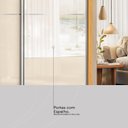 Ver mais imagens de Guarda Roupa Casal com Espelho 100% MDF 2 Portas de Correr 4 Gavetas London Prime Yescasa Cinamomo/Off White
