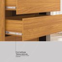 Ver imagem 7 de Guarda Roupa Casal com Espelho 100% MDF 2 Portas de Correr 4 Gavetas London Prime Yescasa Cinamomo/Off White