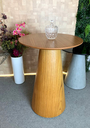 Ver imagem 2 de Mesa Cone de Apoio Tampo 70 cm Altura 70 cm Laminada em Madeira Freijó