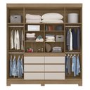 Ver imagem 2 de Cômoda Flora e Guarda Roupa Casal Cádis Amêndola Off White - Demóbile