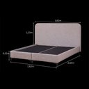 Ver imagem 2 de Caixa Box Dual Confort com Cabeceira Bege Escuro 162x200x22