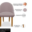 Ver imagem 7 de Cadeira Decorativa Estofada para Sala Recepção Cozinha Lua Star Veludo Rosê do Lar Móveis e Decoraçã
