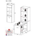 Ver imagem 4 de Paneleiro com Mesa Dobrável 1 Porta para Forno e Microondas Veneza Multimóveis V3709 Branco/Dourado