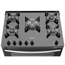 Ver imagem 2 de Fogão 5 Bocas Agile Glass Preto Tripla Chama Bivolt Atlas 5q Agile Glass Pto