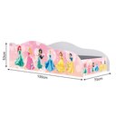 Ver imagem 3 de Cama Carro Infantil Personagens Princesas MDF Rosa para Menina Quarto Criança Moderna