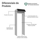 Ver imagem 3 de Porta-geladeira 73 Cm 1 Porta Basculante Branco/preto Glamy Madesa