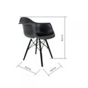 Ver imagem 4 de Kit 4 Cadeiras Polipropileno Eames Arm Dsw Preto