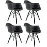 Kit 4 Cadeiras Polipropileno Eames Arm DSW  - 1