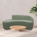 Ver imagem 2 de Sofá Curvo 2 Lugares 150cm Eron Braço Esquerdo Bouclé Verde Claro - Nexta Casa