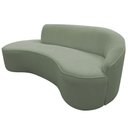 Ver imagem 1 de Sofá Curvo 2 Lugares 150cm Eron Braço Esquerdo Bouclé Verde Claro - Nexta Casa