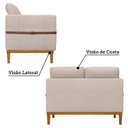 Ver imagem 4 de Sofá Living 2 Lugares com Pés em Madeira Maciça 129cm Estelí Yescasa