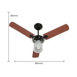 Ventilador de Teto 110V Pás Envernizadas Marbella Tron - 4
