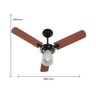 Ventilador de Teto 110V Pás Envernizadas Marbella Tron - 4