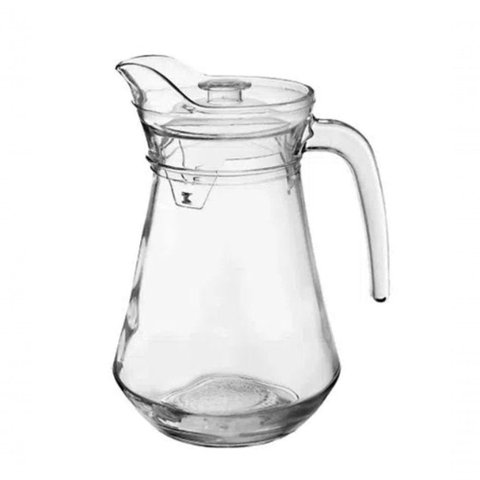 Jarra de Vidro C- Tampa Suco Água 1.5 Litros