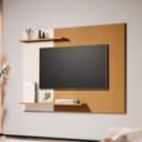 Ver imagem 1 de Painel de Tv Menfis Moderno 2 Prateleiras P/ Tvs de até 50":naturalle
