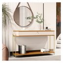 Ver imagem 4 de Aparador Curvo Tucupí 1g Off White Nature Dourado Jb Bechara
