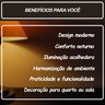 Abajur Clássico Style Quarto Sala Luminária Decoração – Preto Cúpula Branca - 7