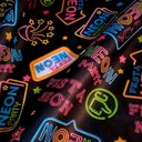 Ver imagem 1 de Tnt Estampado Festa Neon 1,4x2m | Ref. 1136| Supper