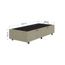 Ver imagem 2 de Base Cama Box Baú Solteiro Veludo Skybox Bege