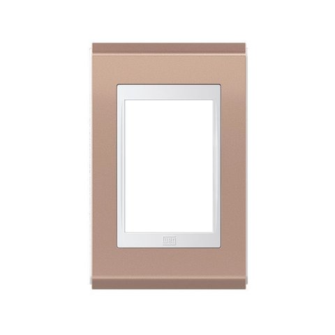 Placa Refinatto Concept 4x2 3módulos Rose Gold/branco-weg