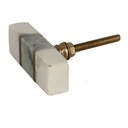 Ver imagem 1 de Puxador Decorativo Moveis Gaveta Vintage Mármore Metal