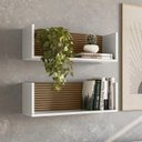 Ver imagem 2 de Kit 2 Nichos de Parede 14064 60 Cm Off White Cristal Dmad