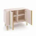 Ver imagem 4 de Aparador Buffet Benetto Moderno 3 Portas em MDF 110cm Off White para Sala