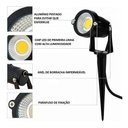 Ver imagem 3 de Luminaria Espeto Jardim Lâmpada Cob Led 3w 3000k