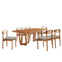 Ver imagem 2 de Conjunto de Mesa de Jantar Ello Tampo 180cm Barril Laminado com 6 Cadeiras Mônaco Premium