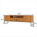 Ver imagem 6 de Rack para Tv até 75 Polegadas 2 Portas 1 Gaveta Lume 200 Cm com Led e Pés Estilo Industrial - Cedro