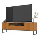Ver imagem 7 de Rack para Tv até 75 Polegadas 2 Portas 1 Gaveta Lume 200 Cm com Led e Pés Estilo Industrial - Cedro
