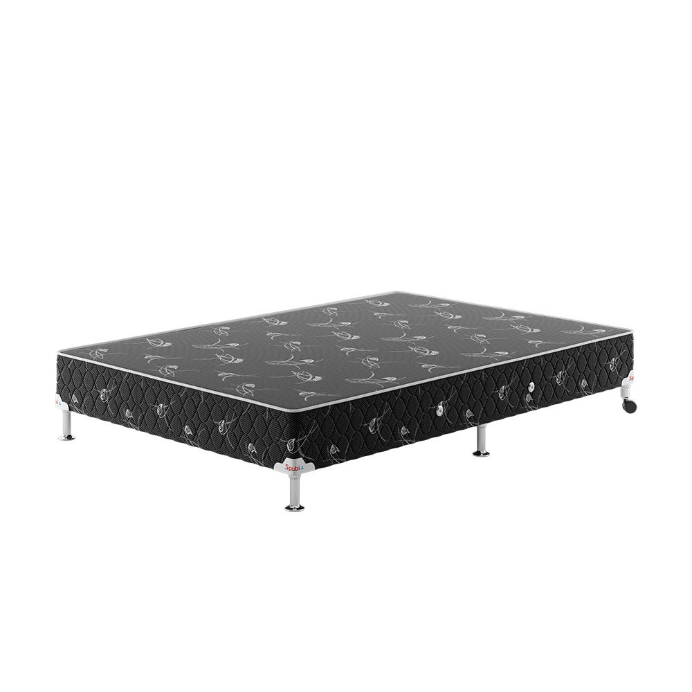 Base Box Casal Spubio Spu + Incofal Preto 138x188x32cm - 1