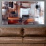 Quadro Decorativo - Linhas Abstratas - Tons Neutros - 150x80cm - 5