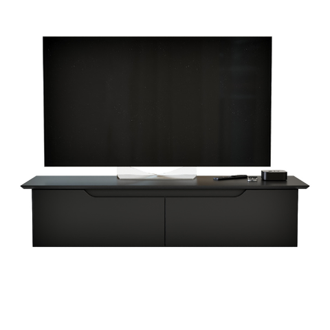 Rack Suspenso para Sala Quarto Home Estante Parede Bancada Prateleira Flow - Jm3 Móveis:preto
