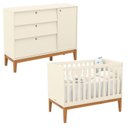 Ver imagem 1 de Berço Americano e Cômoda Sapateira Unique Off White Eco Wood - Matic