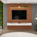 Ver imagem 3 de Painel para Tv até 65 Polegadas 2,23m Ripado Autêntico com Led Montreal com Nicho Efraín