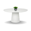 Ver imagem 2 de Conjunto Mesa de Jantar Cone 110 cm Laca Branca + Vidro Com 4 Cadeiras Roma Giratória Personal Decor