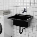 Ver mais imagens de Tanque de Plástico 22l para Lavanderia Preto + Sifão Universal Sanfonado + Fita Veda Rosca + Torneir