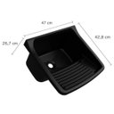 Ver imagem 3 de Tanque de Plástico 22l para Lavanderia Preto + Sifão Universal Sanfonado + Fita Veda Rosca + Torneir