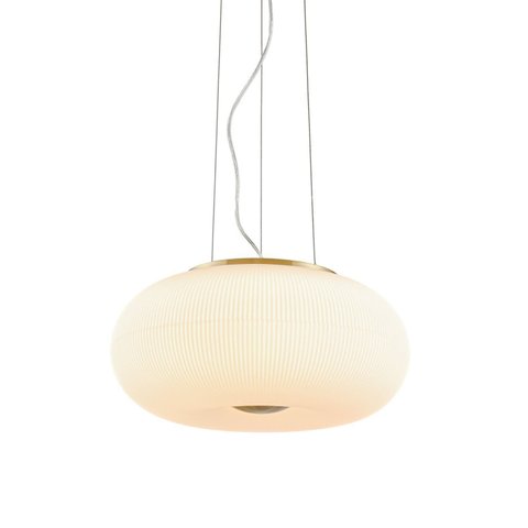 Pendente 1XLED 24W Roma Brera Iluminação Dourado/Branco