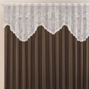 Ver imagem 2 de Cortina Nicole 4 Metros Tabaco Tecido Microfibra com Renda Floral Sala Quarto