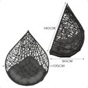 Ver imagem 3 de Balanço Suspenso Ninho Gota com Mola e Mosquetão Almofada Impermeável Gourmet Área Externa:a3