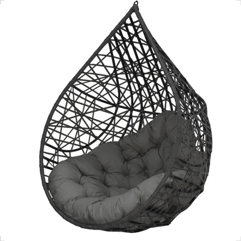 Balanço Suspenso Ninho Gota com Mola e Mosquetão Almofada Impermeável Gourmet Área Externa:a3