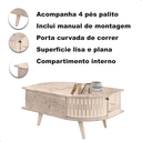 Ver imagem 4 de Mesa de Centro Sala de Estar Madeira Varanda Decorativa Pés Palito:calacata