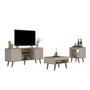 Ver imagem 3 de Conjunto Sala de Estar Tóquio 3 Peças com Rack para TV Mesa de Centro e Apoio C00D135012 Arenas/