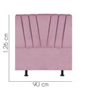 Ver imagem 2 de Cabeceira Estofada Bélgica 90cm Solteiro para Cama Box Quarto Suede Rosa Bebê